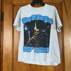 Pop Smoke grey King Of New York T-shirt